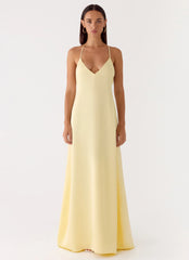 Fine Line Maxi Dress - Yellow