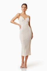 Bella Cocktail Midi Dress - Ivory