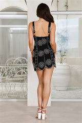 Eye Catcher Mini Dress Black