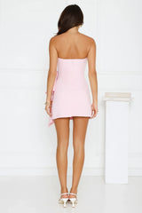 Chic Essence Strapless Mini Dress Pink