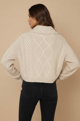 Jax Crop Jumper - Beige