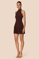 Nookie Darling Mini Dress - Chocolate