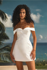 Ebony Mini Dress - White