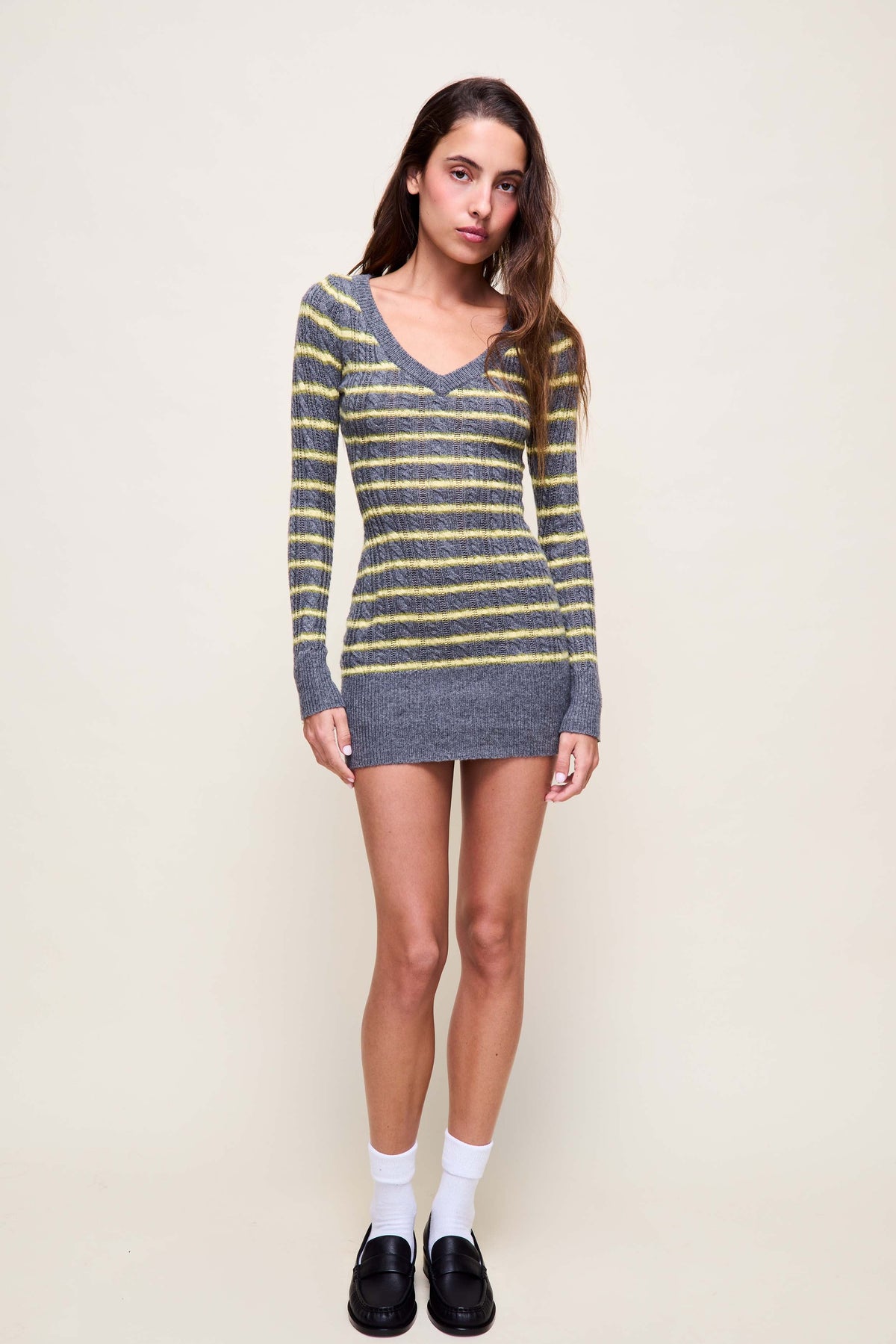 Poet Cable Knit Mini Dress