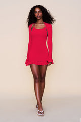 Crochet Halter Mini Dress