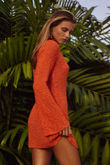 Juniper Mini Dress - Rust