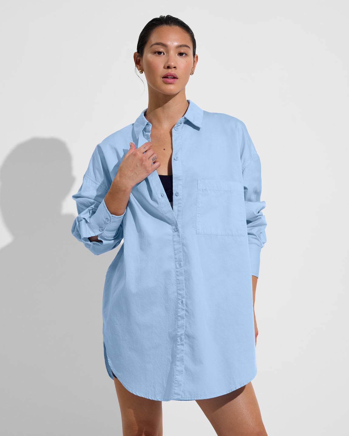 Port Shirt Dress - Blue Skies
