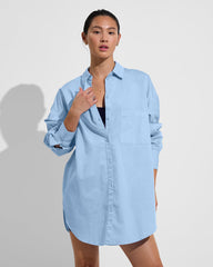 Port Shirt Dress - Blue Skies