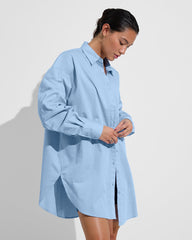 Port Shirt Dress - Blue Skies