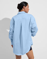 Port Shirt Dress - Blue Skies