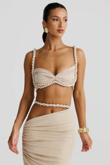 Ahria Top - Gold Marble