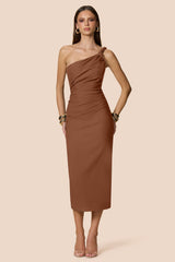 Nookie Eva Midi Dress - Caramel