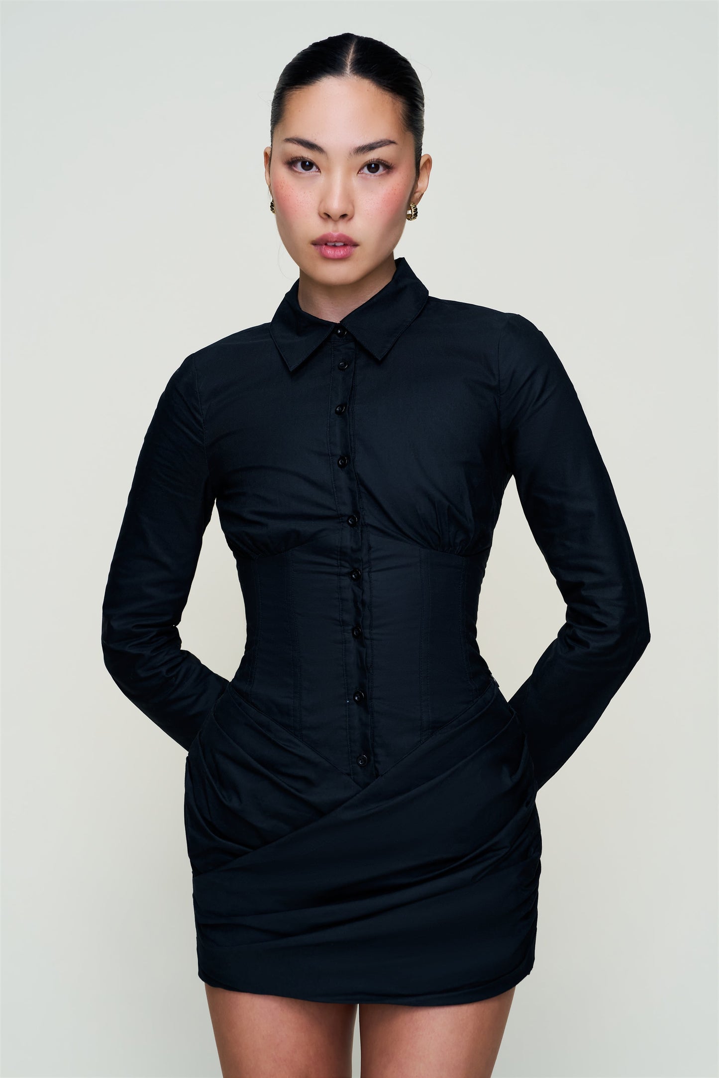 Mynette Corset Shirt Dress