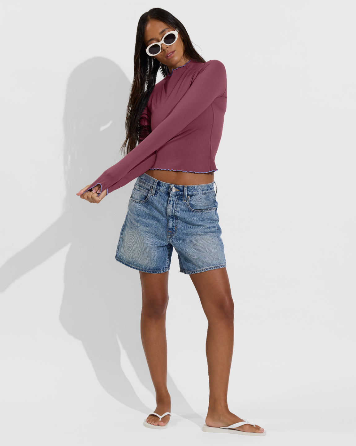 Rays LS Top *Long *Wavy - Desert Plum / Riptide