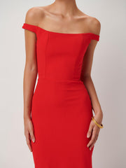 Amaya Dress - Cherry Red