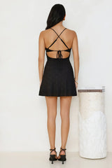 Festival Fleur Mini Dress Black
