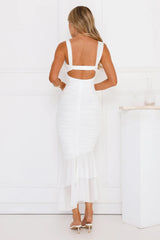 Editor In Chic Mesh Maxi Dress White