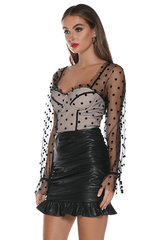 Chloe Top - Black Spot