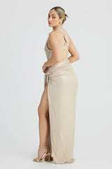 Aphrodite Gown - Champagne Metallic