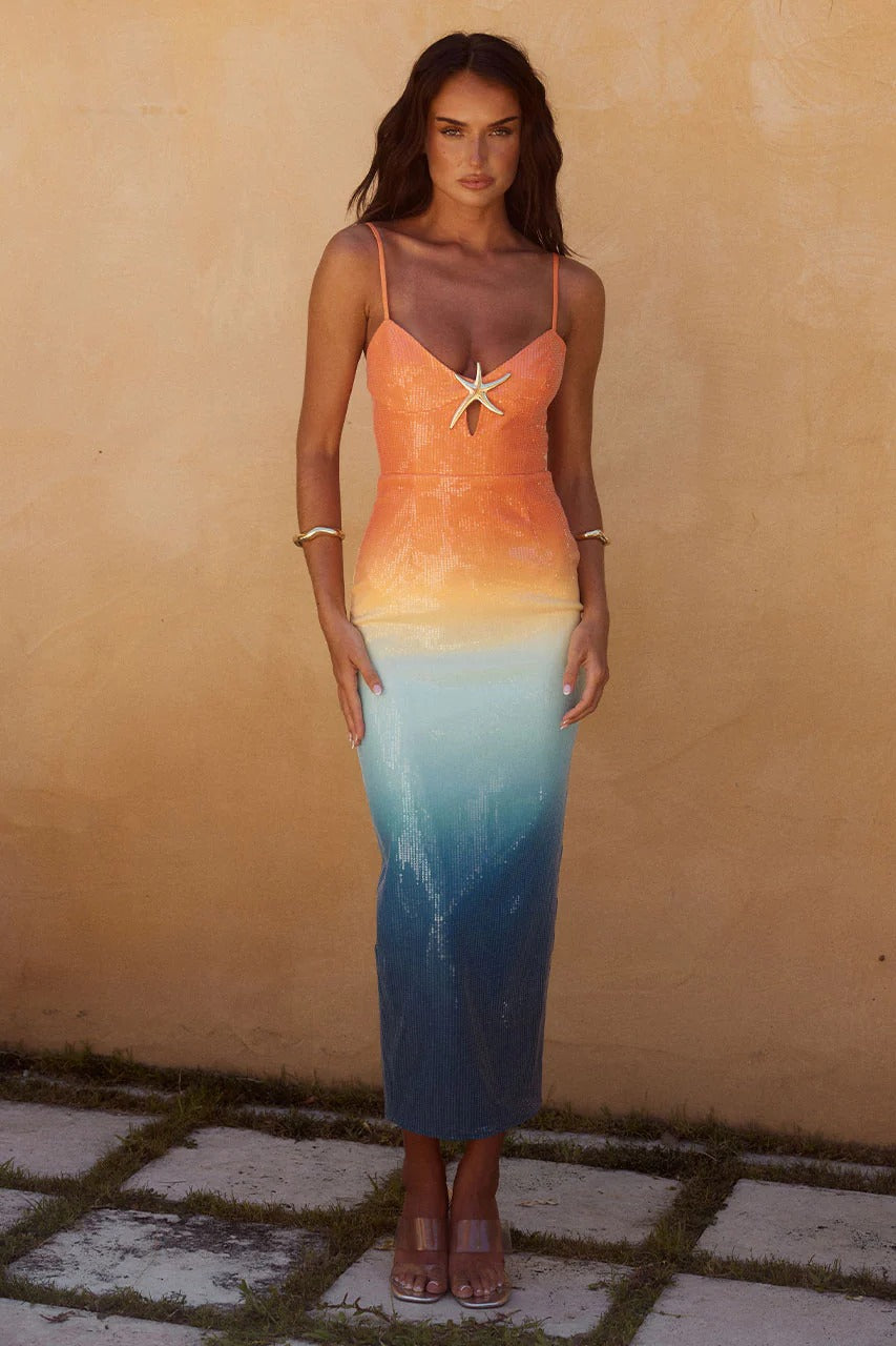 Benito Midi Dress - Ombre