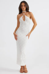 Aelia Halterneck Dress - White