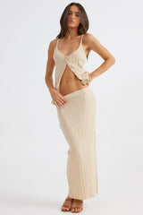 Baha Button Cami - Sand