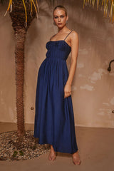 Kelani Luxe Midi Dress - Navy