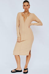 Elroy Rib Dress - Sand