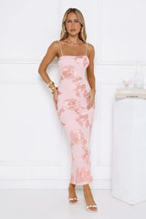 Estelle Mesh Maxi Dress Light Pink
