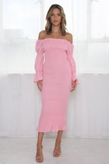 Grace Midi Dress - Pink