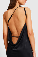 Aubrey Cowl Back Maxi Dress - Black