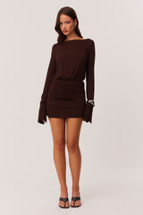 Donna Mini Dress - Chocolate