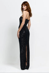 Thalia Gown - Black Sequin
