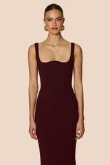 Nookie Elle Midi Dress - Wine