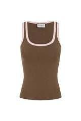 Angelo Tank - Chocolate/Pink