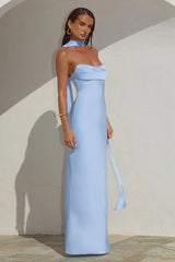 Madeleine Strapless Maxi Dress - Sky Blue