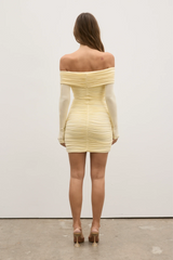 Eva Mini Dress - Lemon