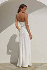 Madeleine Strapless Maxi Dress - Pearl