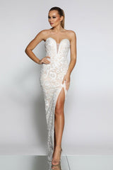 Jadore JX1067 Dress - Ivory/Nude