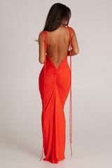 Jiani Gown - Tangerine